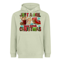Matcha just a girl who loves christmas Heavyweight Hoodie - FaDigitalArtStudio