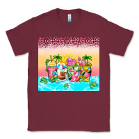 Burgundy beach summer coffee cups Classic Tee - Zillion Design Studio