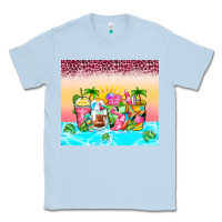 Dusty Blue beach summer coffee cups Classic Tee - Zillion Design Studio