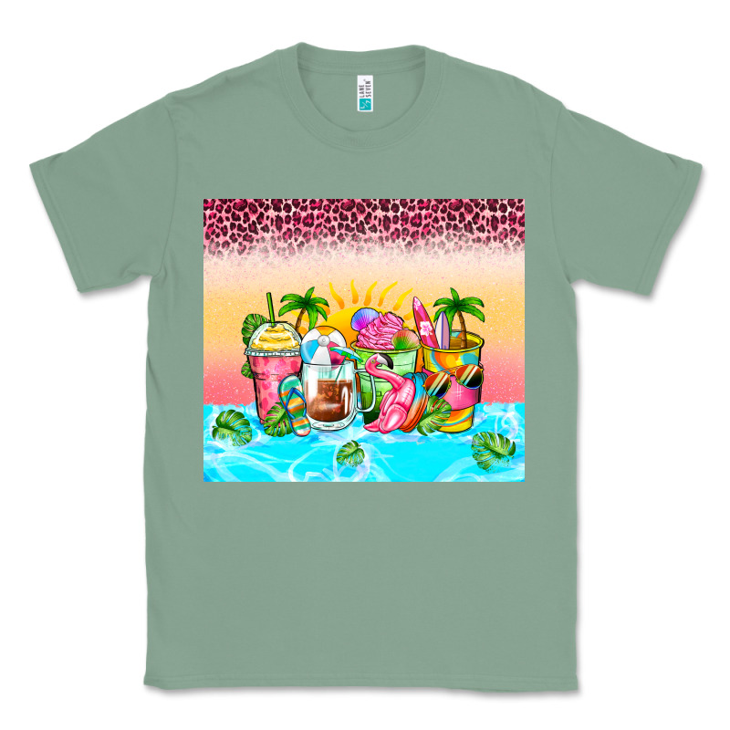 Beach Summer Coffee Cups Classic Tee by Zillion Design Studio | Teevron