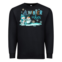 Black winter vibes Premium Sweatshirt - AdoDesignShop