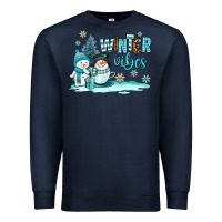 Navy winter vibes Premium Sweatshirt - AdoDesignShop