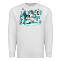Oatmeal Heather winter vibes Premium Sweatshirt - AdoDesignShop
