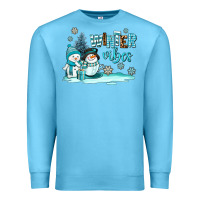 Ocean Blue winter vibes Premium Sweatshirt - AdoDesignShop