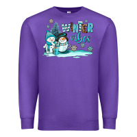 Purple winter vibes Premium Sweatshirt - AdoDesignShop
