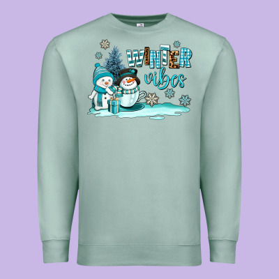 Winter Vibes Premium Sweatshirt Designed By Adodesignshop