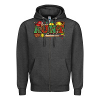 Charcoal Heather aunt softball Zipper Hoodie - Zillion Design Studio