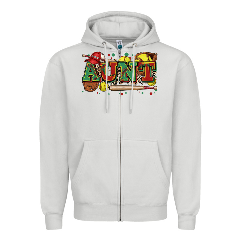 Aunt Softball Zipper Hoodie by Zillion Design Studio | Teevron