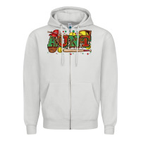 Dove Grey aunt softball Zipper Hoodie - Zillion Design Studio