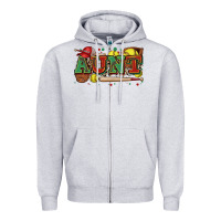 Heather Grey aunt softball Zipper Hoodie - Zillion Design Studio