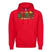 Red aunt softball Zipper Hoodie - Zillion Design Studio