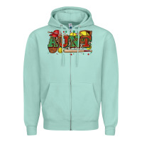 Seafoam aunt softball Zipper Hoodie - Zillion Design Studio