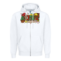White aunt softball Zipper Hoodie - Zillion Design Studio