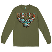 Army Green thunderbird freebird Long Sleeve Tee - texasbilliewilder