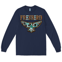 Navy thunderbird freebird Long Sleeve Tee - texasbilliewilder