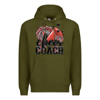 Army Green cheer coach Premium Hoodie - MaliasSmallBusiness