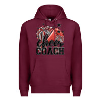 Burgundy cheer coach Premium Hoodie - MaliasSmallBusiness