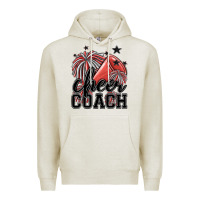 Oatmeal Heather cheer coach Premium Hoodie - MaliasSmallBusiness