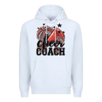 White cheer coach Premium Hoodie - MaliasSmallBusiness