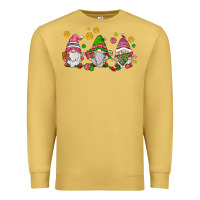 Antique Gold pink christmas gnomies Premium Sweatshirt - AdoDesignShop