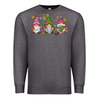 Charcoal Heather pink christmas gnomies Premium Sweatshirt - AdoDesignShop