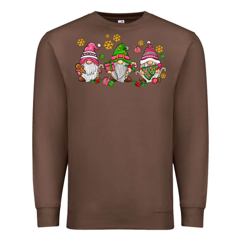 Pink Christmas Gnomies Premium Sweatshirt by AdoDesignShop | Teevron
