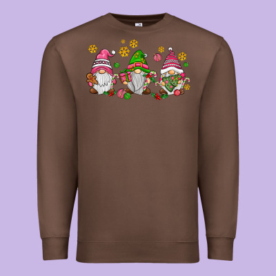 Pink Christmas Gnomies Premium Sweatshirt Designed By Adodesignshop