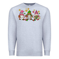 Heather Grey pink christmas gnomies Premium Sweatshirt - AdoDesignShop