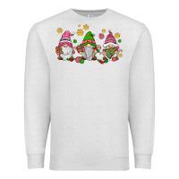 Oatmeal Heather pink christmas gnomies Premium Sweatshirt - AdoDesignShop