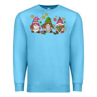 Ocean Blue pink christmas gnomies Premium Sweatshirt - AdoDesignShop