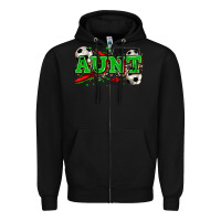 Black aunt soccer Zipper Hoodie - Zillion Design Studio