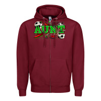 Burgundy aunt soccer Zipper Hoodie - Zillion Design Studio