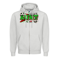 Dove Grey aunt soccer Zipper Hoodie - Zillion Design Studio