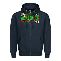 Navy aunt soccer Zipper Hoodie - Zillion Design Studio
