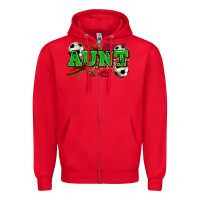 Red aunt soccer Zipper Hoodie - Zillion Design Studio