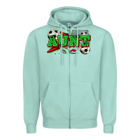 Seafoam aunt soccer Zipper Hoodie - Zillion Design Studio