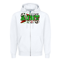 White aunt soccer Zipper Hoodie - Zillion Design Studio