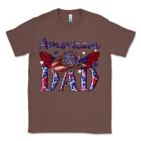 Chestnut American dad with cowboy Classic Tee - texasbilliewilder