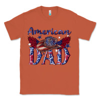 Copper American dad with cowboy Classic Tee - texasbilliewilder