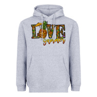 Heather Grey love summer pinapple Heavyweight Hoodie - CowhideDigitalArt