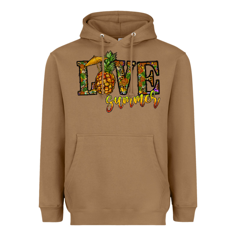 Love Summer Pinapple Heavyweight Hoodie by CowhideDigitalArt | Teevron
