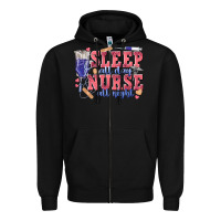 Black sleep all day nurse all night Zipper Hoodie - texasbilliewilder