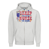 Dove Grey sleep all day nurse all night Zipper Hoodie - texasbilliewilder