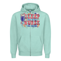 Sleep All Day Nurse All Night Zipper Hoodie | Teevron