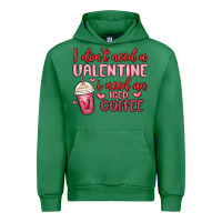 Emerald i don t need a valentine i need an iced coffee Urban Hoodie - MaliasSmallBusiness