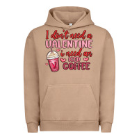 Pigment Burro i don t need a valentine i need an iced coffee Urban Hoodie - MaliasSmallBusiness