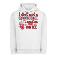 Pigment Lunar Rock i don t need a valentine i need an iced coffee Urban Hoodie - MaliasSmallBusiness