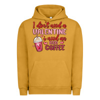Pigment Peanut Butter i don t need a valentine i need an iced coffee Urban Hoodie - MaliasSmallBusiness