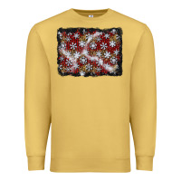 Antique Gold christmas snow crystals background Premium Sweatshirt - BundleAndBundleShop