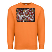 Carrot christmas snow crystals background Premium Sweatshirt - BundleAndBundleShop